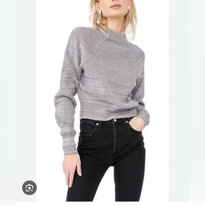 Free people 
TOO GOOD SWEATER IN STEEL GRAY